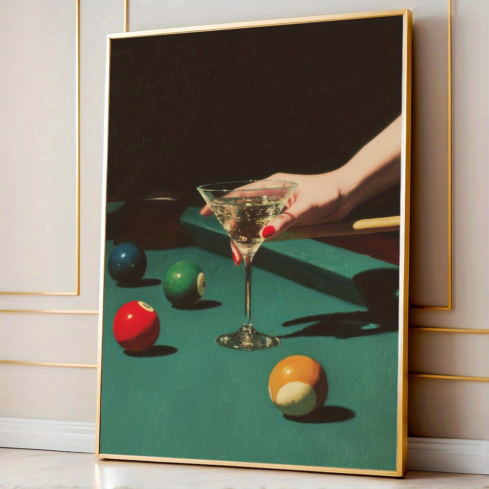 Office Furniture Equipment - 1 affiche vintage de billard, impression