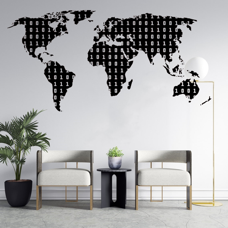 Office Furniture World - Code binaire technologie décalcomanie carte du
