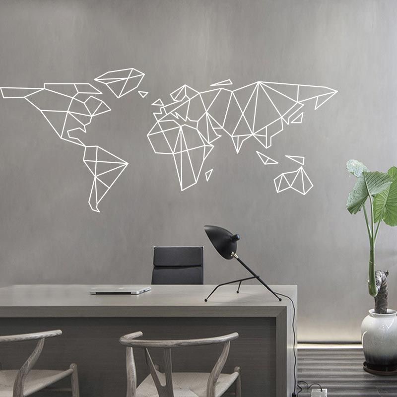 Autocollant mural carte du mon - Office Furniture World avis et prix