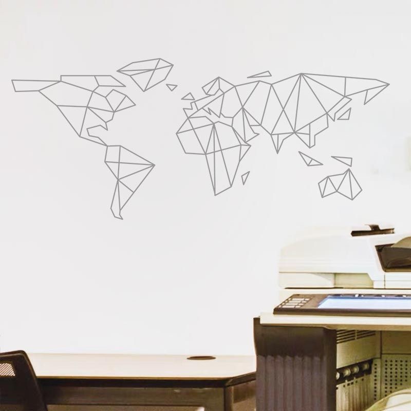 Autocollant mural carte du mon - Office Furniture World avis et prix