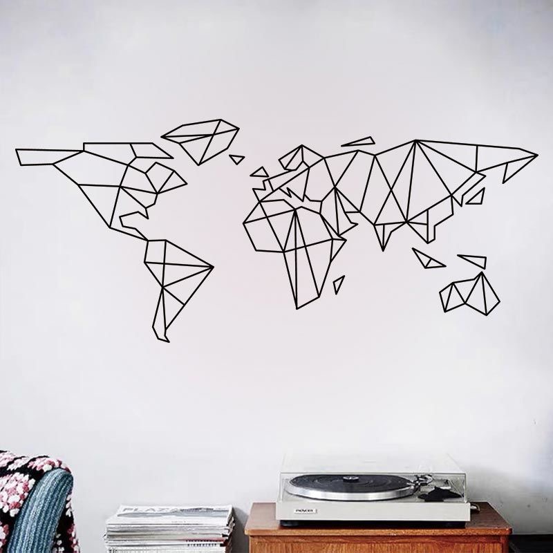 Autocollant mural carte du mon - Office Furniture World avis et prix