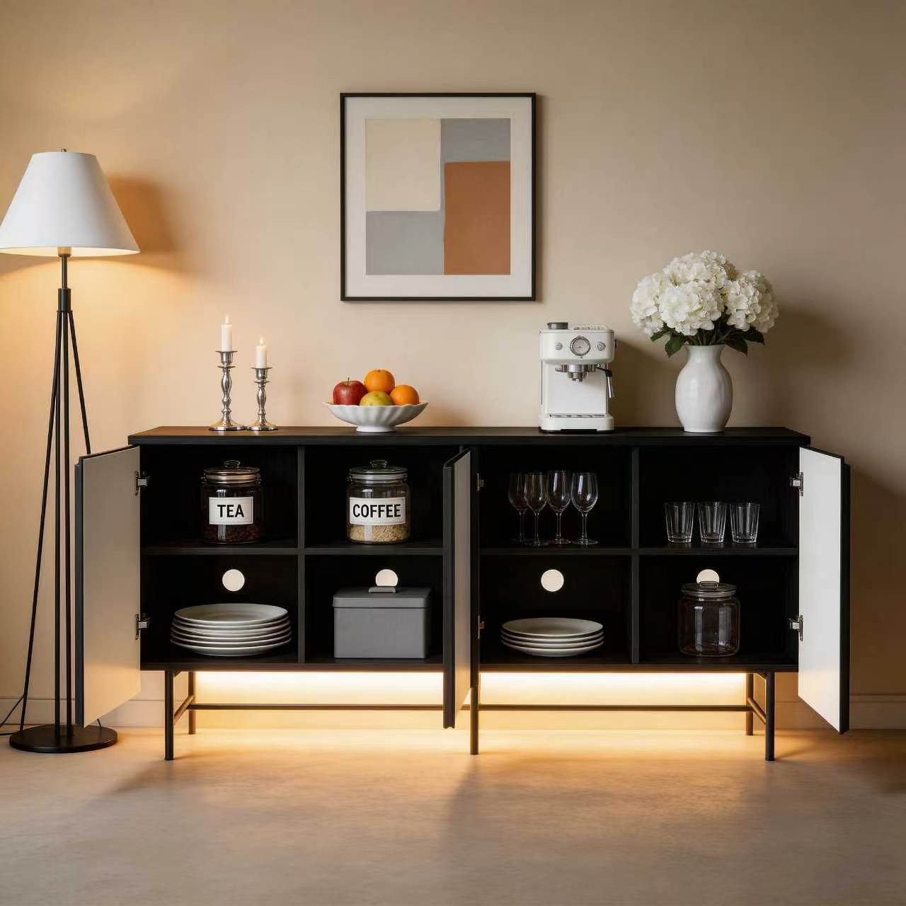 Buffet latéral cannelé de 68 p - Credenza Office Storage avis et prix