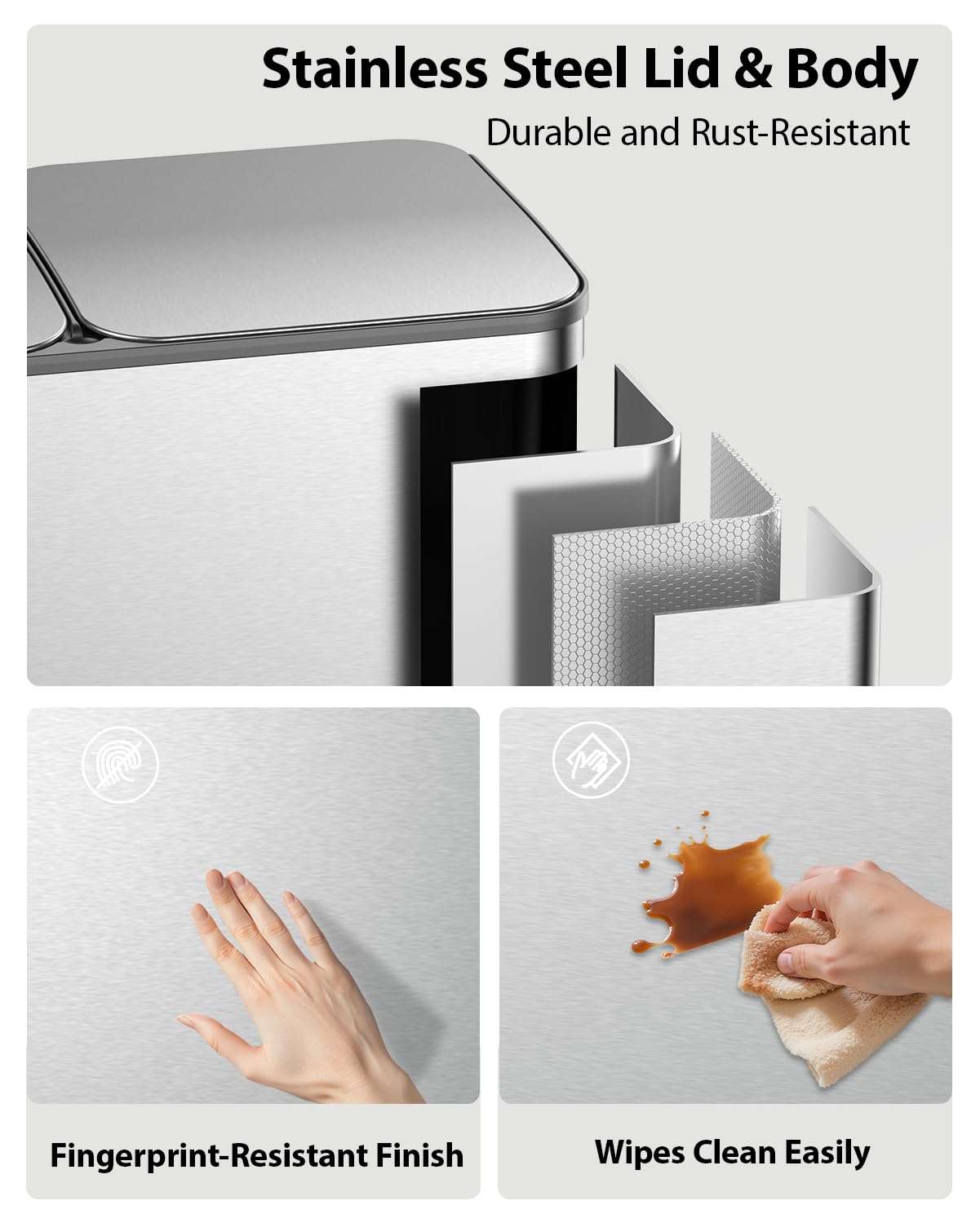 Poubelle double pour cuisine,  - Office Furniture Recycling avis et prix