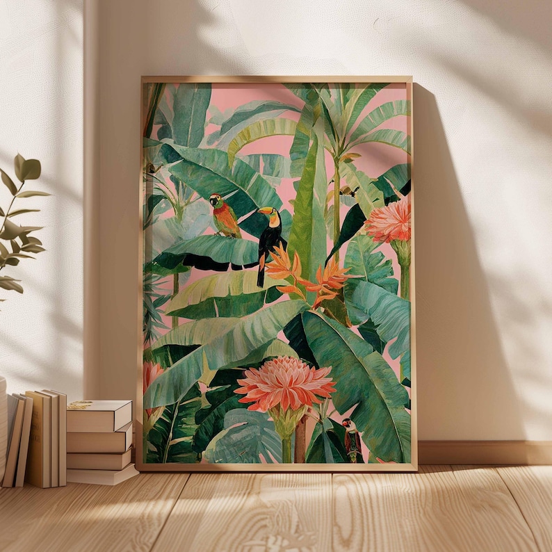 Affiche en toile tropicale rét - Office Furniture Equipment avis et prix