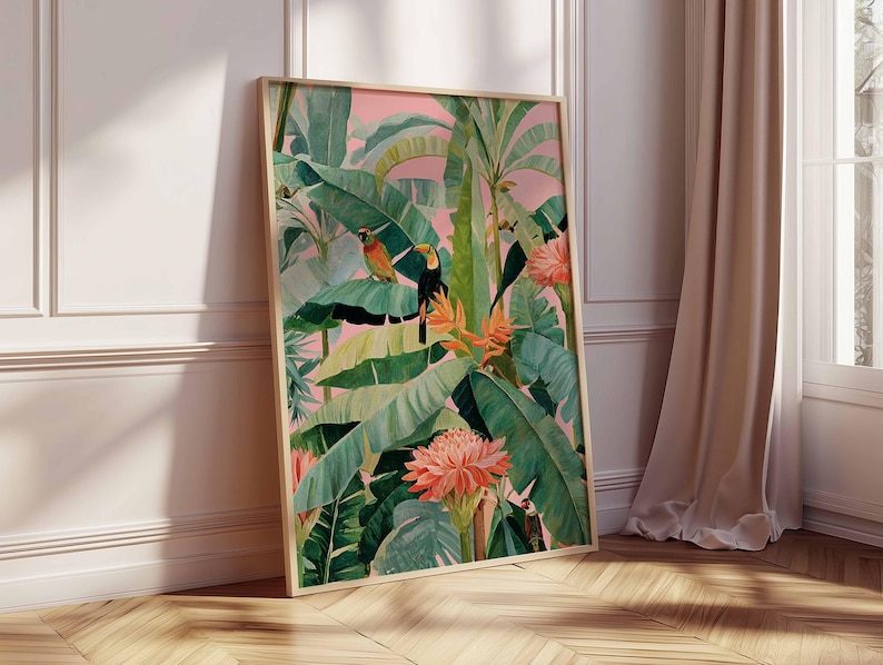 Affiche en toile tropicale rét - Office Furniture Equipment avis et prix