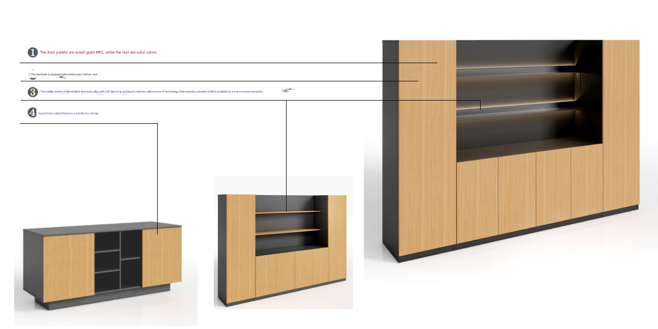 Meuble de rangement MFC le plu - Credenza Office Storage avis et prix