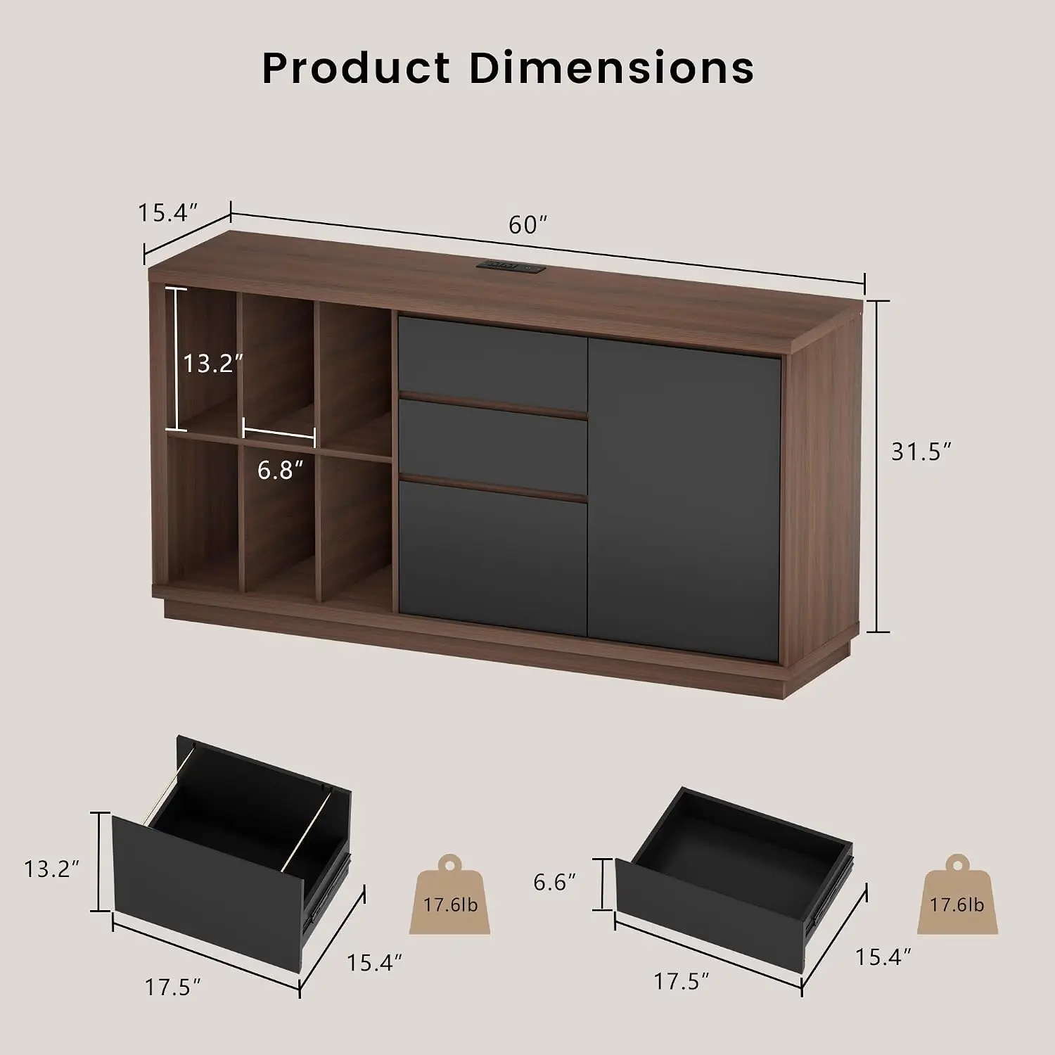 Armoire de classement de 60 po - Credenza Office Storage avis et prix