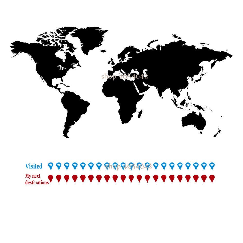 Grande carte du monde autocoll - Office Furniture World avis et prix