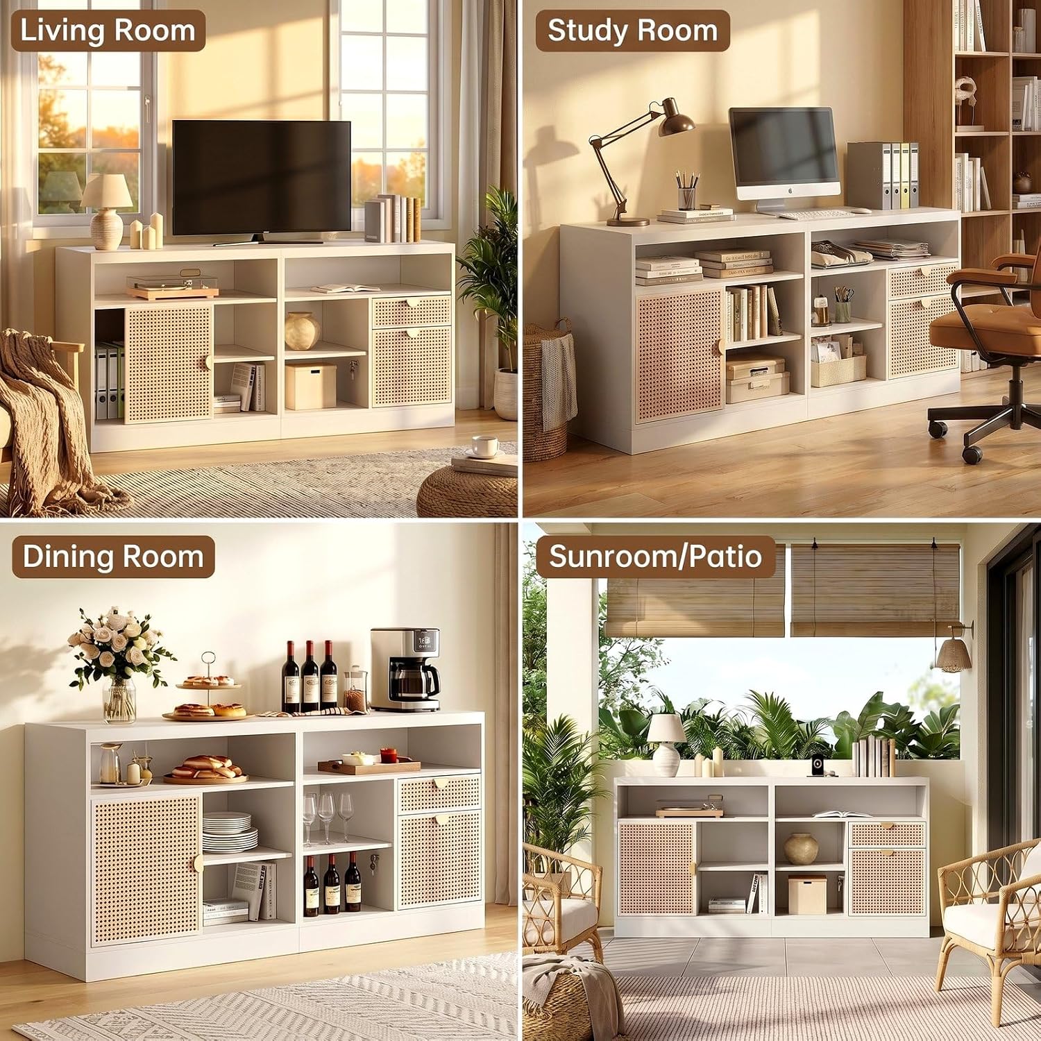 Buffet de 63 pouces avec 2 tir - Credenza Office Storage avis et prix